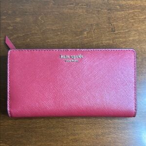 kate spade Red Wallet with Zip Closure